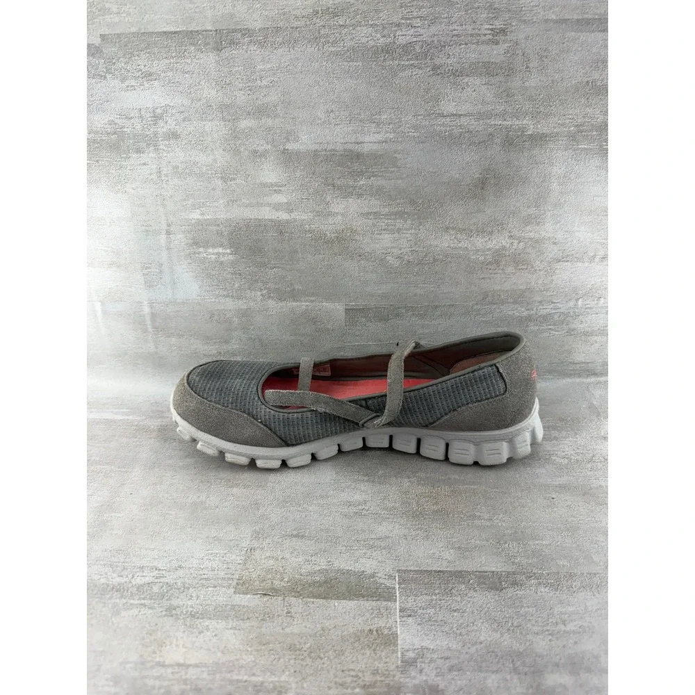 Skechers Sport Memory Foam Mary Jane Grey Coral Sneakers 22683 Women Sz 8